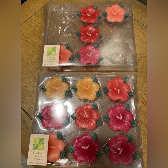 Hibiscus Floating Candles, 14 Total, 9 NIB & 5 NIB, clean and Smoke Free Home - Picture 8 of 16